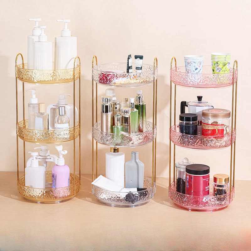 Luxury Skincare Products - Kotak penyimpanan kosmetik putar mewah dapat