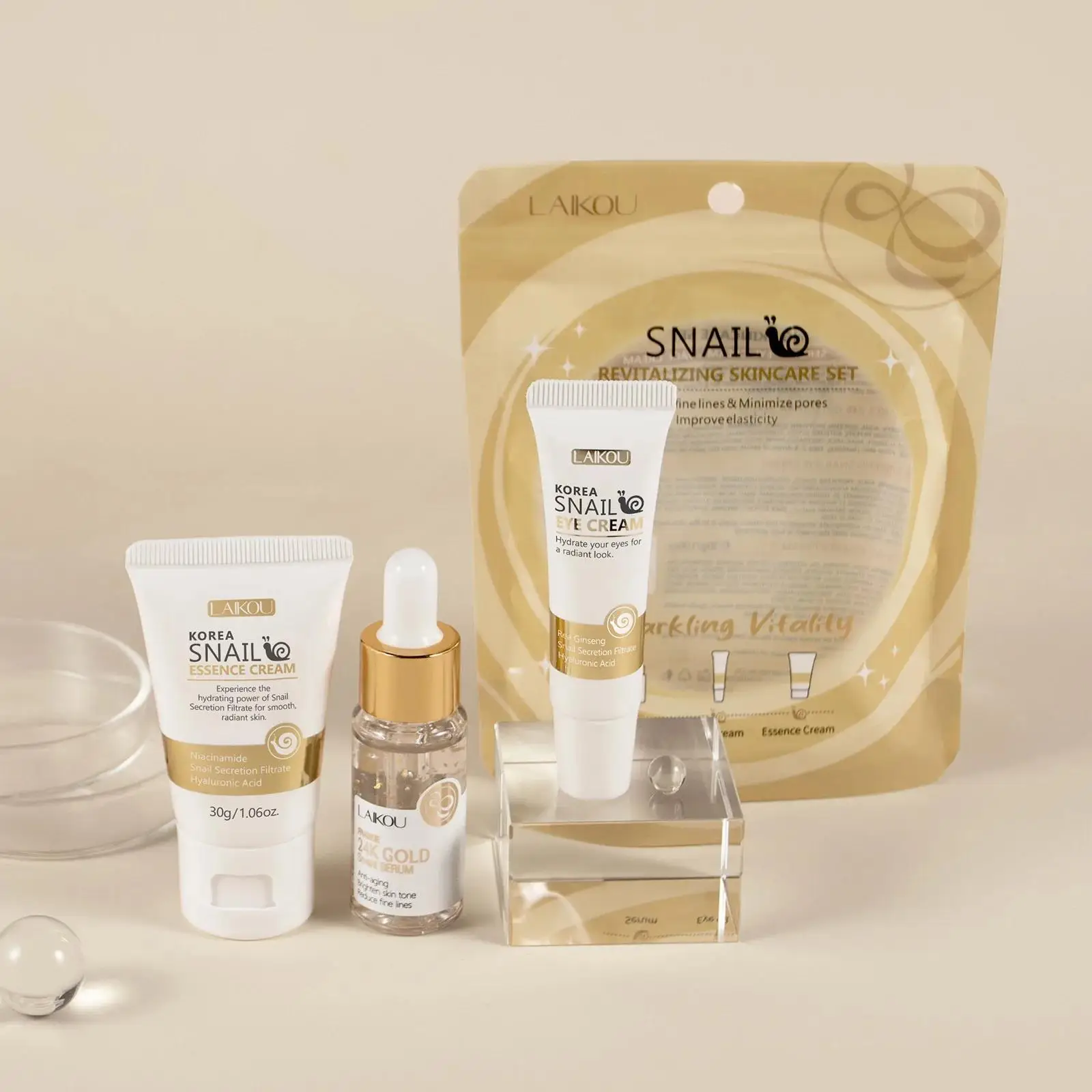 Serum Perawatan Kulit Emas 24K - Luxury Skincare China ulasan dan harga